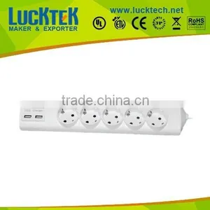 5WAY EURO/GERMANY TYPE EXTENSION SOCKET WITH INDIVIDUAL SWITCH thumbnail-1