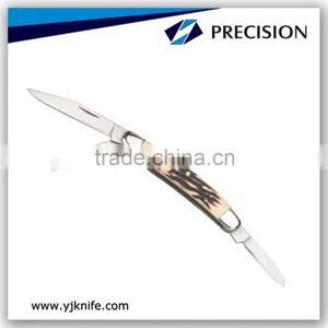 Bone 3 Blade Folding Knife thumbnail-1