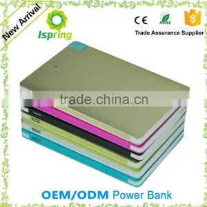 Metal Slim Credit Card 2500 Mah Power Bank With Build in Cable thumbnail-6