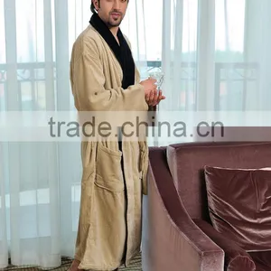 Microfiber Mens Bahtrobe With Stain Border thumbnail-1