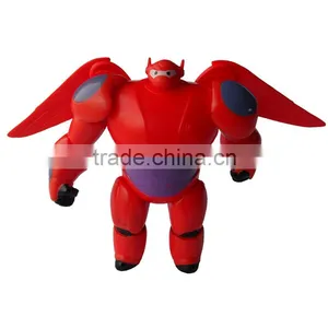 (Factory Supply) 9pcs 2016 Wholesale Big Hero 6 Pvc Mini Figure Toy, Plastic Custom Action Figure, 3D Cake Toppers thumbnail-3