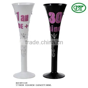 Hand-made Black Wine Glass for Girl Gift thumbnail-1