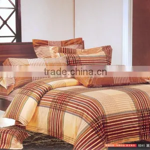 100% Cotton Nice Printed Elegant Check Design Bedding Set Duvet Cover Set Bedline thumbnail-1