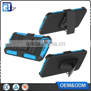 Top Selling 3 in 1 Silicone + PC Hybrid Kickstand Handy Outdoor Belt Clip Case For Alcatel One Touch Idol 4 Back Cover China thumbnail-4