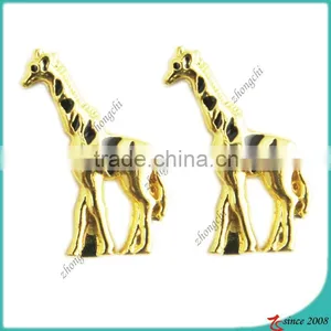Metal Gold Giraffe 10MM Bracelet Slide Charm thumbnail-1