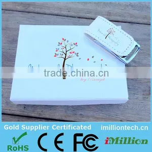 High Quality Leather Usb Drive in Presentation Box thumbnail-1