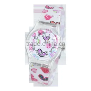 2016 Kids Rubber Wrist Watch Colorful Plastic Watch thumbnail-4