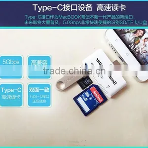 USB 3.1 Type C USB-C to USB 3.0 Female OTG Adapter & TF SD Smart Card Reader For PC Laptop Tablet Macbook thumbnail-2