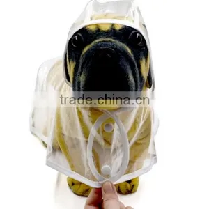 Fashion Transparent Pet Dog Puppy Hooded Raincoat / Pet Raincoat Waterproof Dog Raincoat thumbnail-3