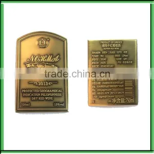 Gold Embossed Label Sticker, Metal Wine Sticker Label thumbnail-1