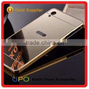 [UPO] Luxury 2 in 1 Shockproof Plastic Aluminum Bumper Mirror Phone Cover Case for Sony M4 thumbnail-2