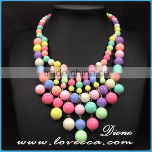 Top Quality Wholesale Fashion Rainbow Bead Stones Hot Fashion Necklace thumbnail-1