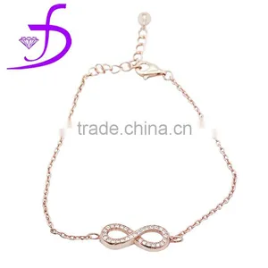Wholesale 925 Sterling Silver Rose Gold Bracelet , Fashion Cute Bracelet Jewelry thumbnail-1