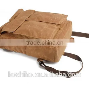 Boshiho Latest Design Genuine Cowhide Leather Backpack Bag Outdoor Backpack Black thumbnail-2