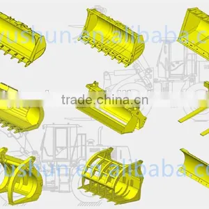 Original SDLG Wheel Loader Series Attachments Bucket/Pallet Fork/Snow Plow/Grass Grapple/Log Grapple From OEM Factory thumbnail-2