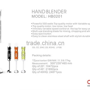 Home Kitchen Appliance With Hand Blender and Hand Mixer/Electric Motor Used Appliance for Europe Market/Food Preparation thumbnail-2