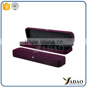 Customized Various Style Purple Velvet Jewelry Ring Packaging Boxes thumbnail-1