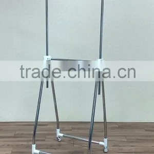 Extendable Single Bar Clothes Hanging Stand Garment Rack thumbnail-1