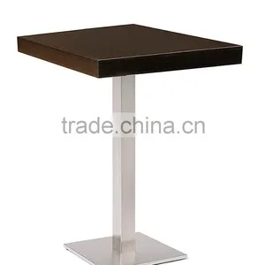 Factory Cheap Price Bar Furniture Wooden Coffee Table Bar Table With Metal Base thumbnail-1