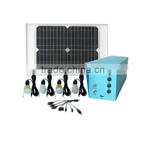 20W Solar Lighting System for Rural Area(9-10 Hours Lighting Time,and With USB Charging Mobile) thumbnail-1