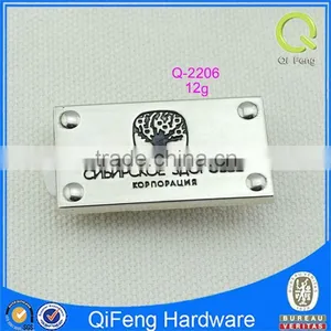 Fashion Embossing Rectangle Metal Name Plate With Black Q-2206 thumbnail-1