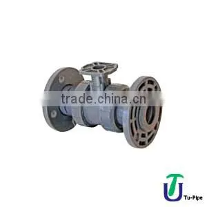 U-PVC Actuation Adaptor True Union Ball Valves For Acid (Both Side Flanged Ball Valve) thumbnail-1