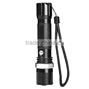 Rechargeable Zoomable XPE Aluminum Alloy Water-resistant LED Flashlight Tactical Torch Portable Lantern for Cyclign Camping thumbnail-2