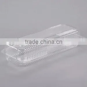Clear Hinged Plastic Clamshell Food Container, Take Out Packaging Box for Cake, Cookie, Bread, Cheap Price thumbnail-3