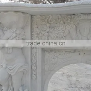 European Style Arch Marble Fireplace Mantel thumbnail-5