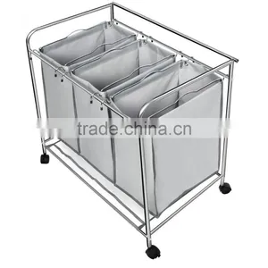 Vivinature 3 Lift-off Bags Laundry Sorter With Foldable Ironing Board, Multifunctional Laundry Cart thumbnail-3
