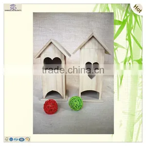 Heart Shape Carved Prefab Small Brid House Cage thumbnail-6