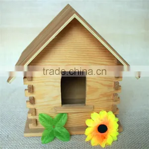 Cheap Wood Cutting Toys Wood Toy Indoor Bird Houses With Fixed Round Wooden Window thumbnail-1