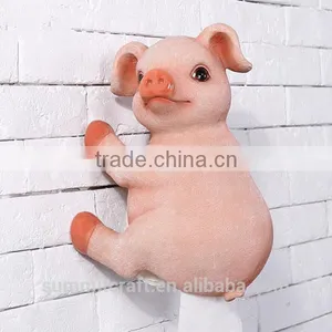 Resin Pig Shaped Funny Toilet Paper Holder Animal thumbnail-1