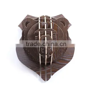 ECO-Friendly & Recyclable Cardboard Bear Head Home Decoration Use Arts thumbnail-6