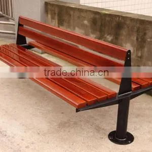 Outdoor Garden Double Backrest Wooden Benches thumbnail-4