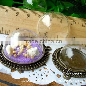 Mouth Blown Modern Decoration Glass Globe Customized Flower Clear Glass Display Dome thumbnail-2
