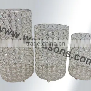 Crystal Beaded Votive/Decorative Tea Light Votive/Round Shape Tea Light Votives thumbnail-6