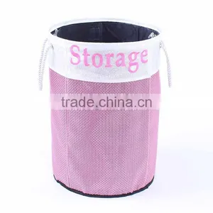 Foldable and Collapsible Laundry Basket With Strong Rope Handles With English Printing thumbnail-1