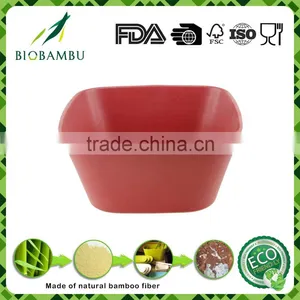 Eco Friendly Wholesale Bamboo Fiber Salad Bowl Colorful Dinnerware Sets thumbnail-2