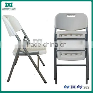 Leisure Picnic Camping White Foldable Plastic Chair thumbnail-1