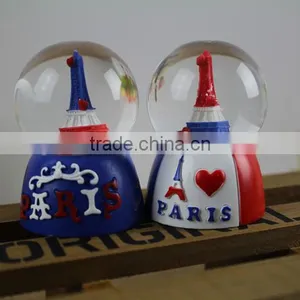 France Paris Eiffel Tower Water Snow Globe thumbnail-2