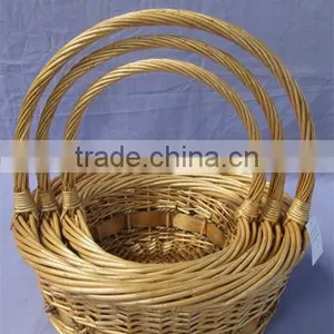 Round Willow Baskets With Handles thumbnail-1