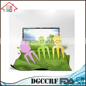 1Set Apple Box 10 PCS Plastic Fruit Fork Stand Container Kids Cake Dessert Forks thumbnail-6