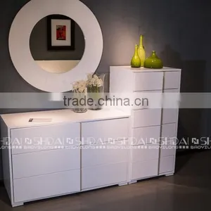 White Bedroom Furniture / Wood Double Bed / Latest Double Bed Designs B57 thumbnail-6