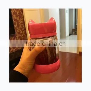 420ml High Quality Glass Water Bottle Flower Bottle for Home thumbnail-3