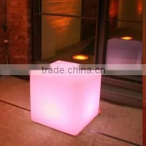 Promotional Colorful Rechargeable LED Modern Furniture /color Changing Plastic Lighting Indoor Decorative Bedroom Cube thumbnail-1