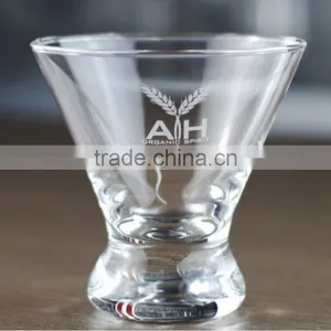 5oz Etched Laser Engrave Glass Sand Blasted Logo Wine Glass Cup thumbnail-1