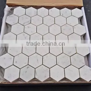 MM-CV243 Cheapest Flooring Designs Natural Stone Marble Hexagonal Mosaics Tiles thumbnail-2