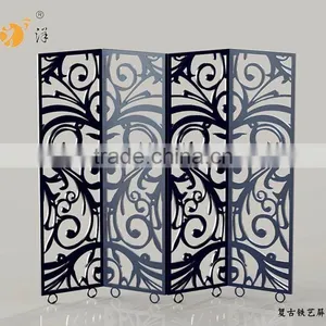 Retro Simple Living Room Partition Carving Creative Metal Screen thumbnail-1