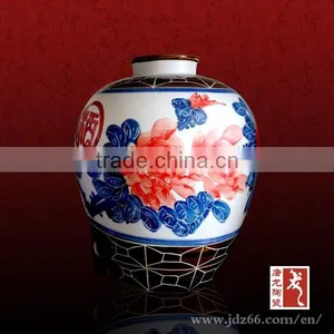 Ancien Style Hand Painted Flowerd Ceramic Coloured Wine Bottles for 2015 New Year thumbnail-1
